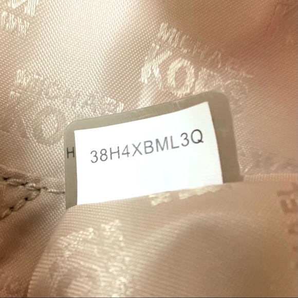 Michael Kors Millwork Tan Brown Canvas Signature Large Shoulder Bag Gold Leather - Picture 11 of 11